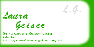 laura geiser business card